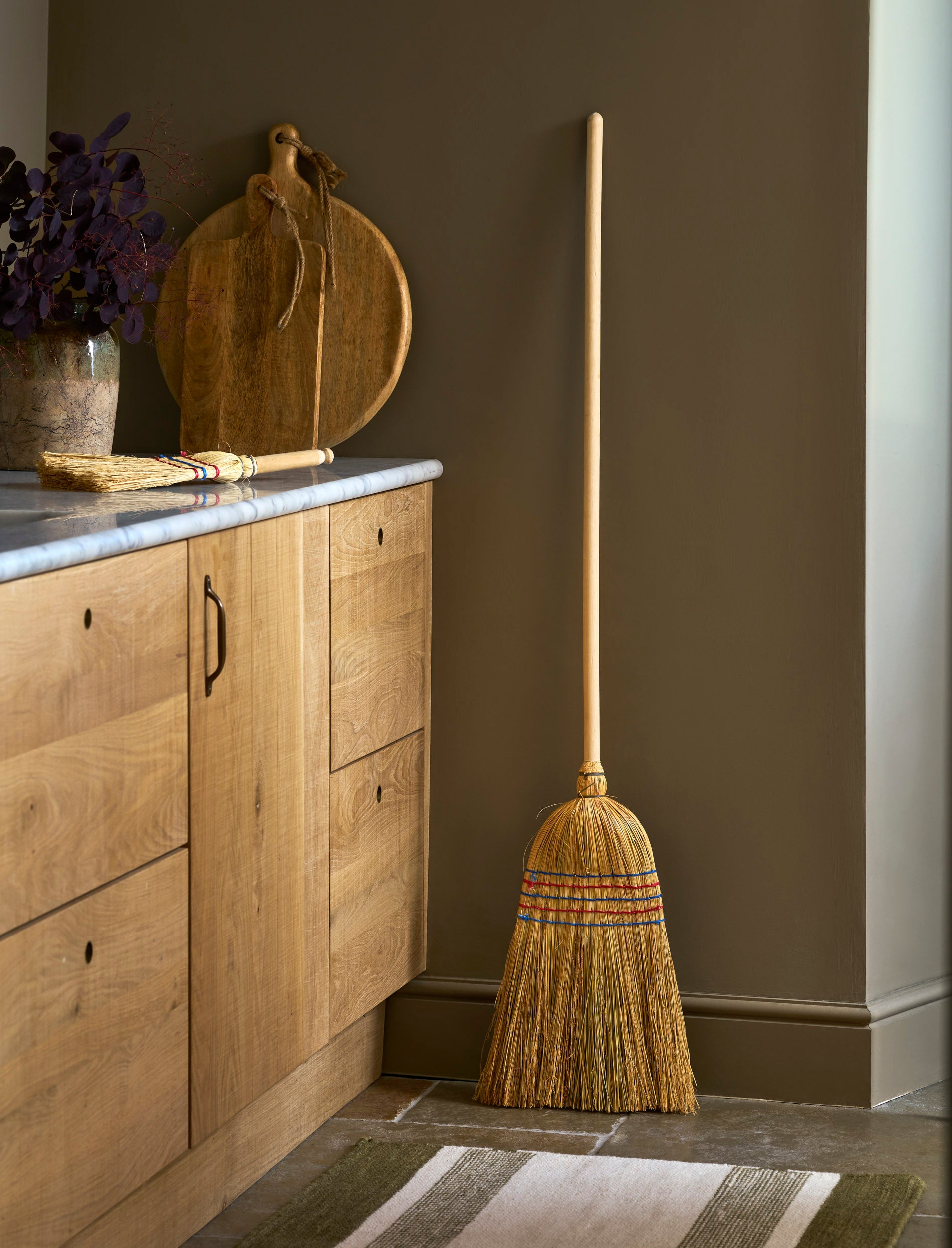 Traditional Straw Broom