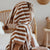 Suzon Caramel Striped Poncho, 1-3 years