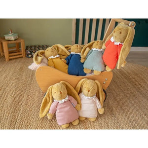 Rabbit Baby Comforter with Rattle, yellow