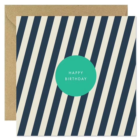 Bold Bunny Card - Birthday Stripe