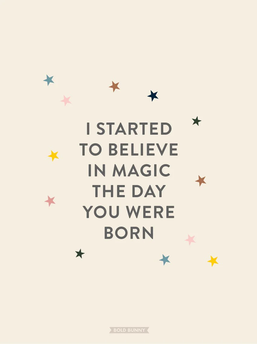Bold Bunny Print - Believe in Magic
