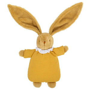 Rabbit Baby Comforter with Rattle, yellow