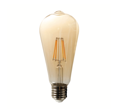 LED Amber Edison Bulb long