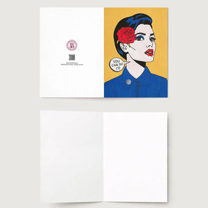 Rosie Inspired Empowerment Vintage Feminist Greeting Card