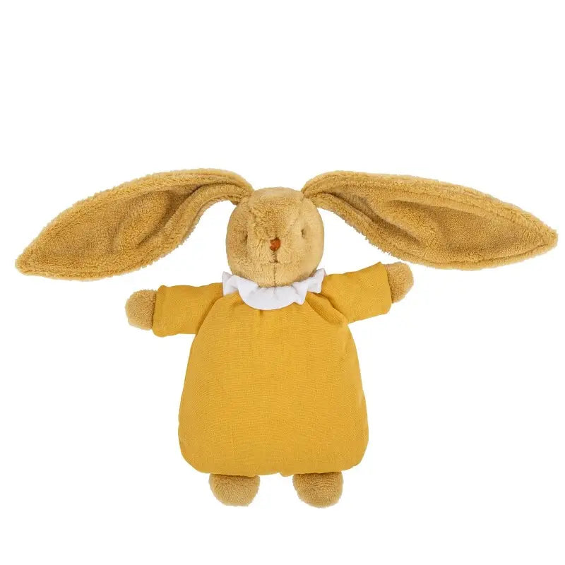 Rabbit Baby Comforter with Rattle, yellow