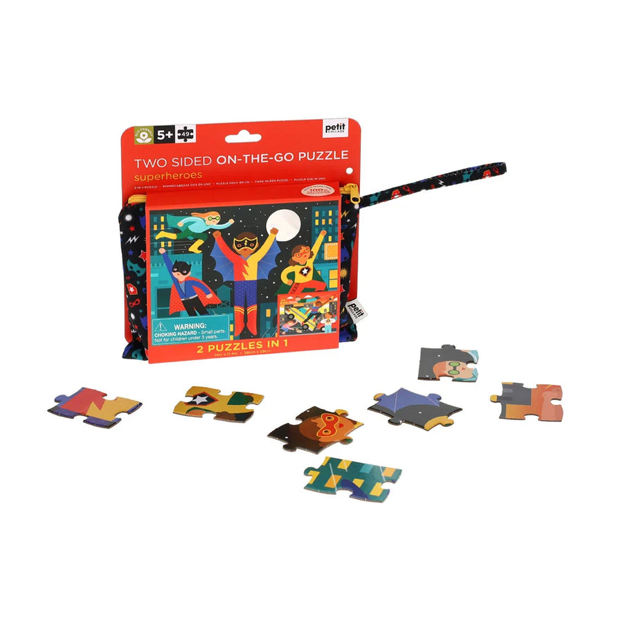 Double Sided On-The-Go Puzzle, Superhero