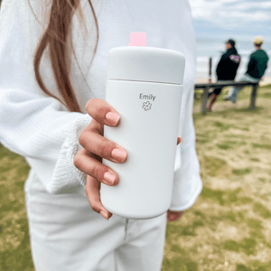 Stainless Steel Reusable Cup 12oz - Oat Milk