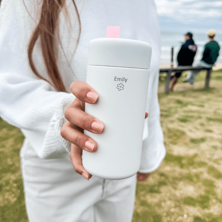 Stainless Steel Reusable Cup 12oz - Oat Milk