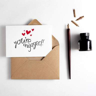 You're Engaged Letterpress Card