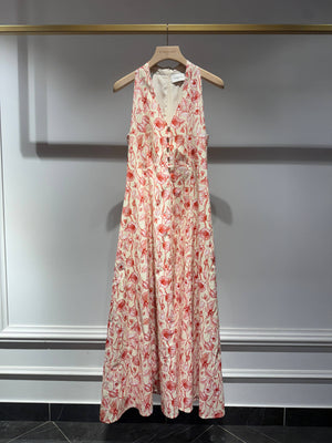 Long printed cotton dress - CK08591
