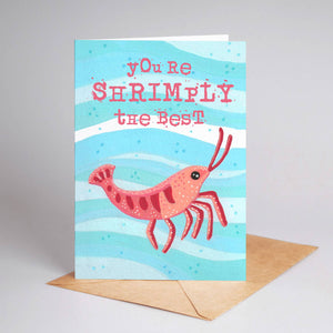 Funny Shrimp Seafood Beach Sea Pun Greeting Birthday Card