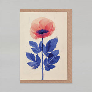 Wild poppy | Everyday Greeting Card | birth month flower