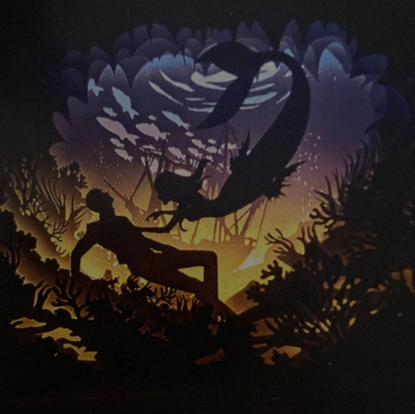 Paper Cut Light Box mermaid CHALK & EASEL