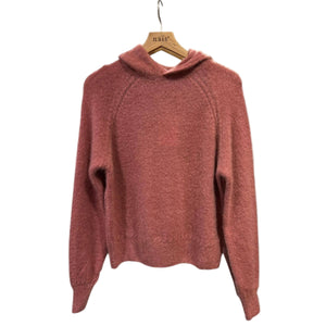 Hoodie in kid mohair and merino wool