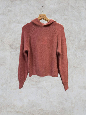 Hoodie in kid mohair and merino wool