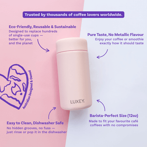 Stainless Steel Reusable Cup 12oz - Oat Milk