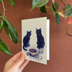Oops - Naughty cats accident| I'm Sorry Card | Encouragement