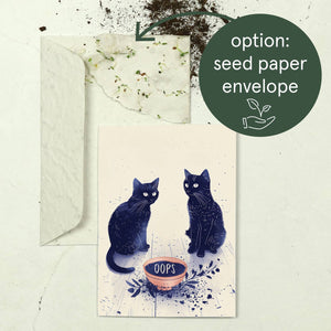 Oops - Naughty cats accident| I'm Sorry Card | Encouragement