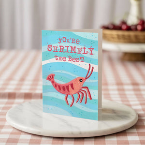 Funny Shrimp Seafood Beach Sea Pun Greeting Birthday Card