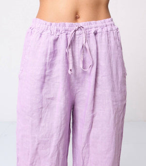 100% linen trousers REF. 30132: Wasabi / Unique