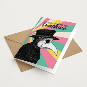 Pitch Black Sunshine Funny Dark Humour Greeting Card