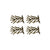 Brass Napkin Ring Set (4)