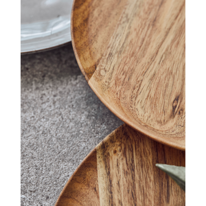 Wood Plate Small, Set of 2