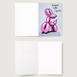Twisted Little Legend Funny Quirky Balloon Dog Greeting Card