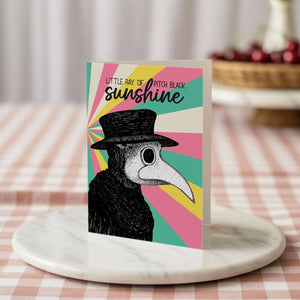Pitch Black Sunshine Funny Dark Humour Greeting Card