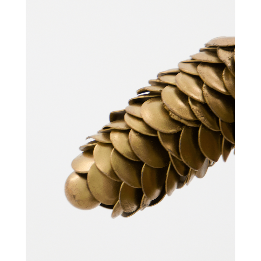 Christmas Ornament, Gold Cone - Set of 2