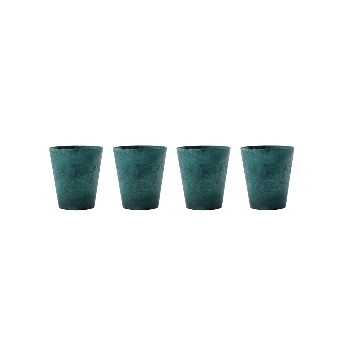 Serve Set of 4 Picnic Mugs, Green