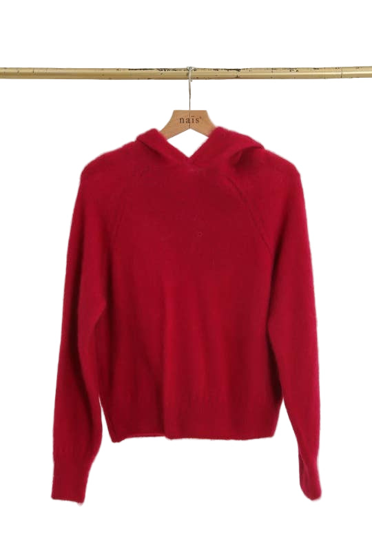 Hoodie in kid mohair and merino wool