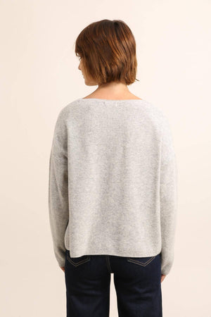 Short Round Neck Sweater, Rust