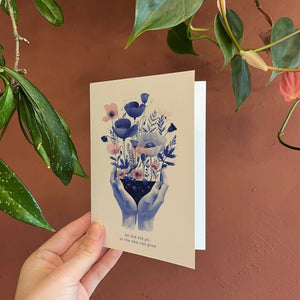 Let the old go, so the new can grow | Encouragement Card