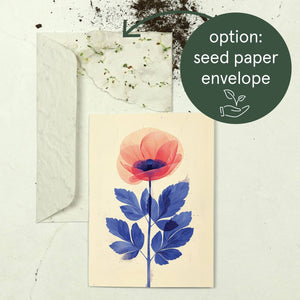 Wild poppy | Everyday Greeting Card | birth month flower