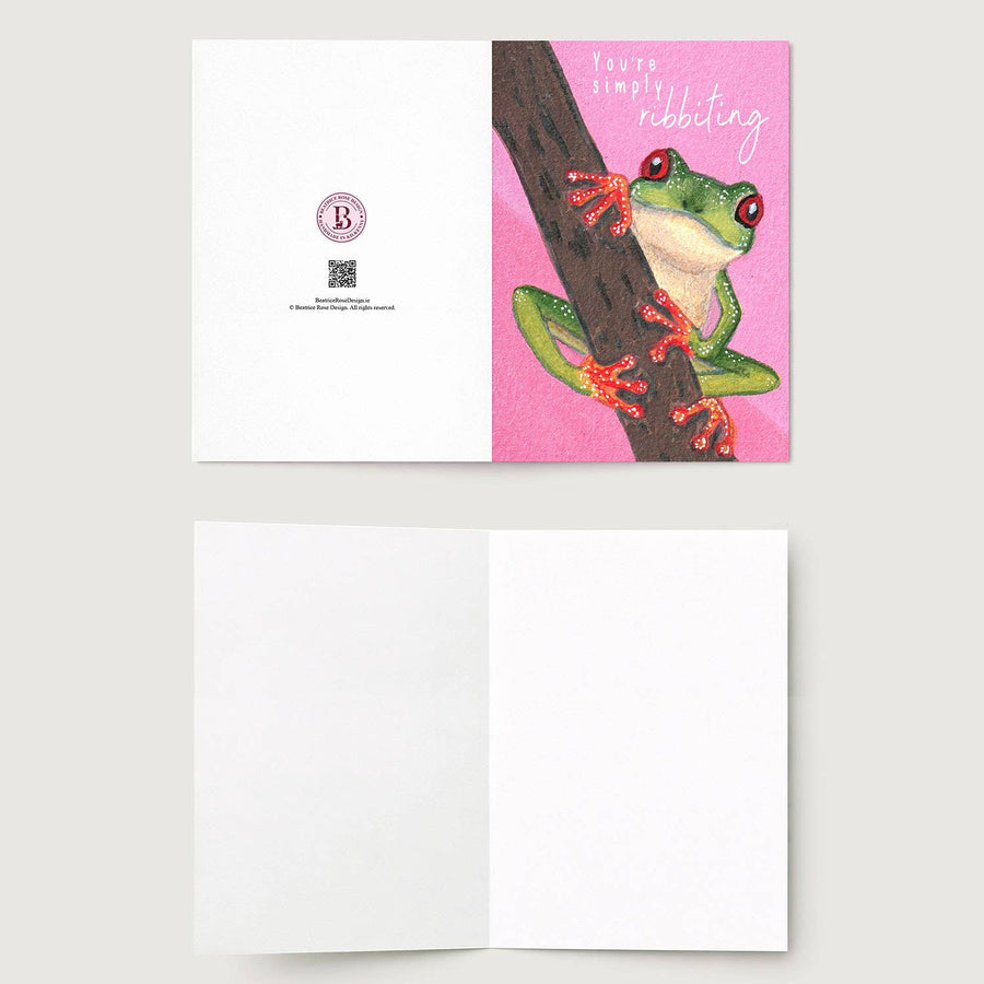 Cute Frog Greeting Card Funny Animal Pun Birthday Quote