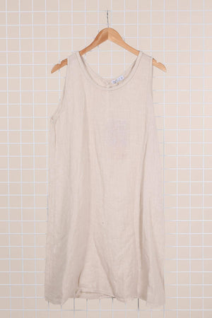 Colette Linen Dress with Pockets, Navy