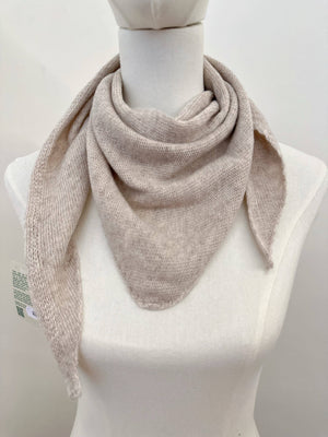 Eco cashmere ZO-MA Knitted Triangle Scarf -  Burgundy