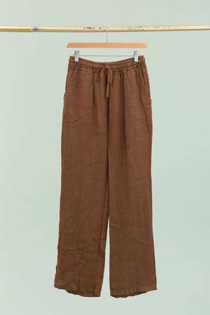 100% linen trousers REF. 30132: Fuchsia / Unique