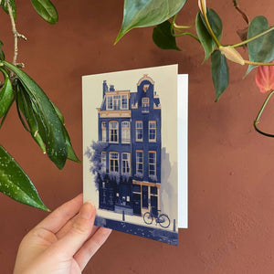 Wisteria on the canal house | Everyday Greeting Card | Dutch