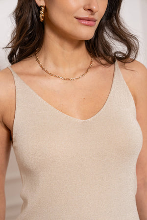 Shiny lurex tank top - 8752