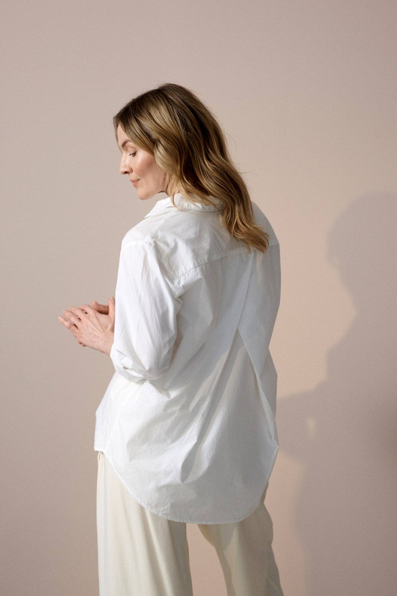 Gaia shirt poplin - white