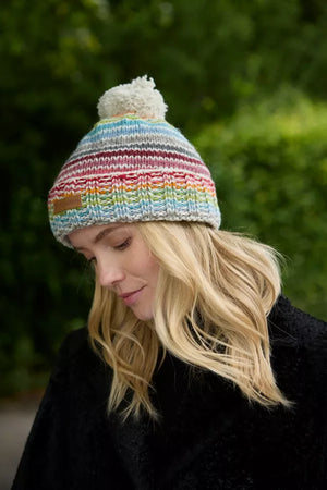 Hoxton Roll Back Bobble Beanie