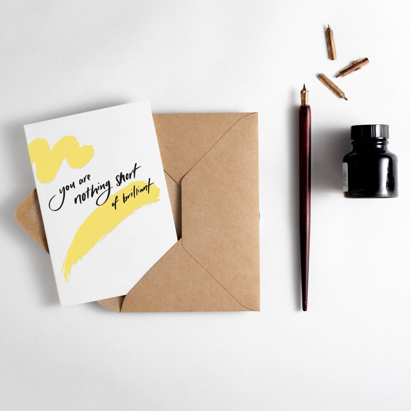 You Are Nothing Short Of Brilliant Brush Strokes Card