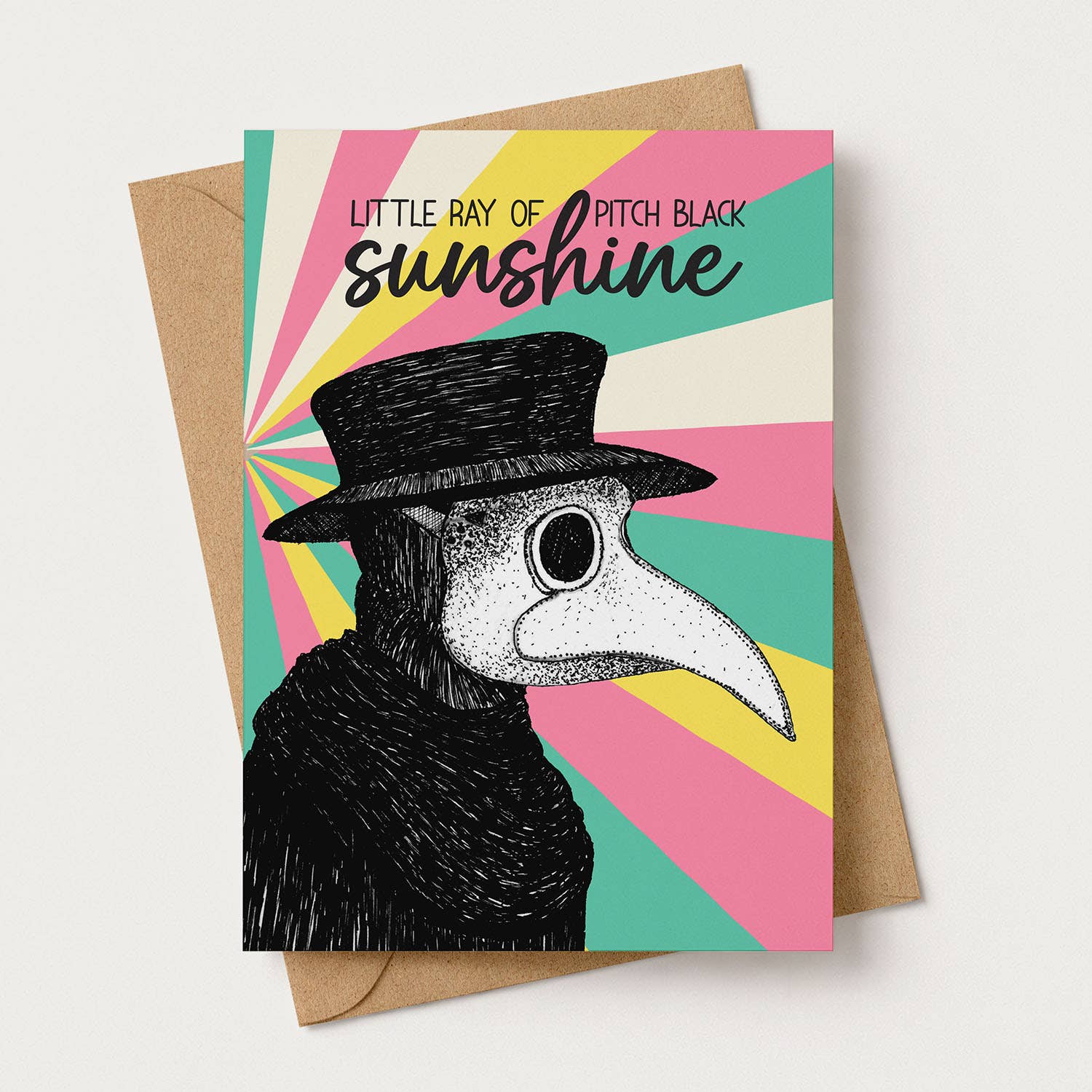 Pitch Black Sunshine Funny Dark Humour Greeting Card