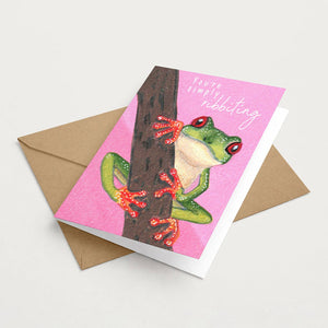 Cute Frog Greeting Card Funny Animal Pun Birthday Quote