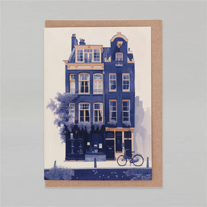 Wisteria on the canal house | Everyday Greeting Card | Dutch