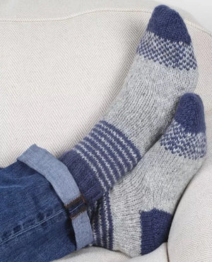 Aberdovey Sofa Socks, Blue