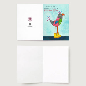 Funny Colourful Inspiration Bird Encouragement Greeting Card