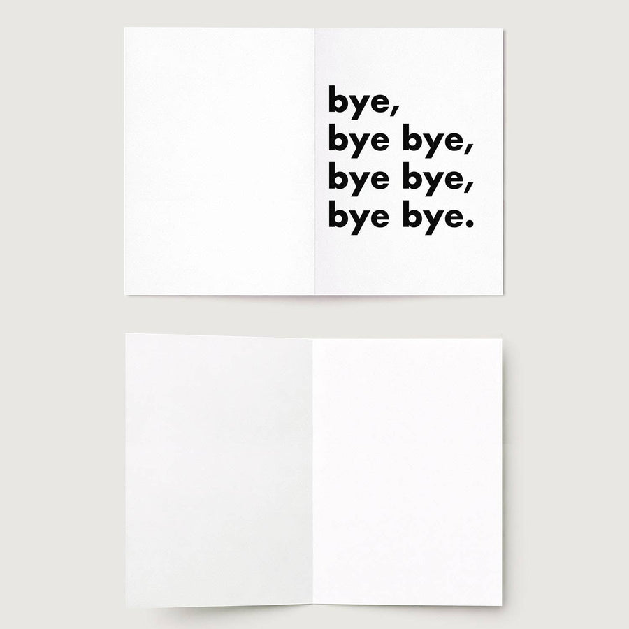 "Bye, bye bye..." Funny Irish Saying Greeting Card
